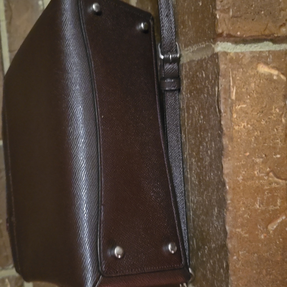 Coach Burgundy Python Embossed and Leather Mini L… - image 5